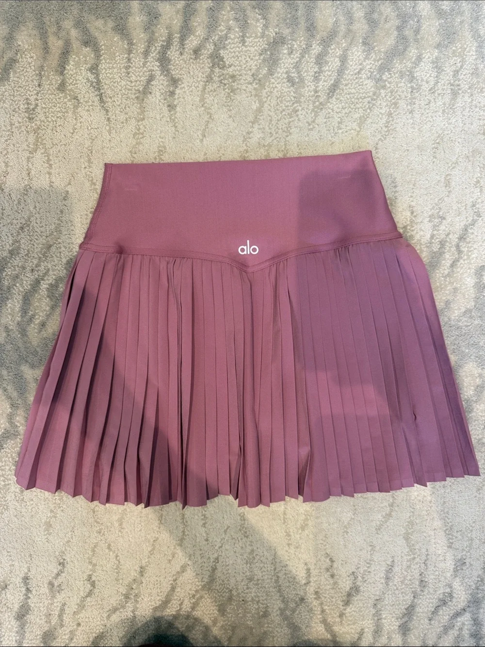 Pleated A-Line Tennis Skirt in Mauve